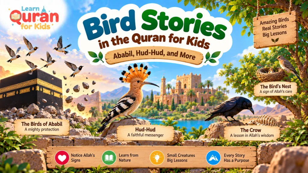 Bird Stories in the Quran for Kids – Ababil, Hud-Hud, and More 